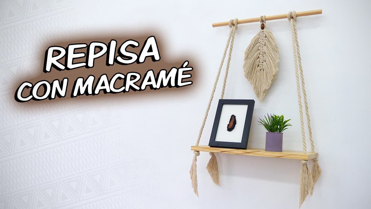 Repisa con macrame